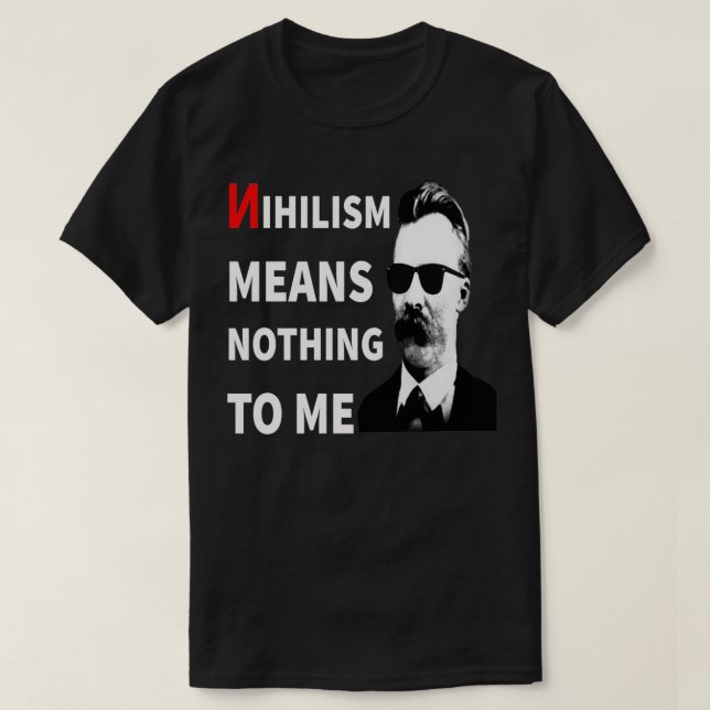 Nihilism Elak ingenting för mig Lustigt anti-Nihil T Shirt (Design framsida)