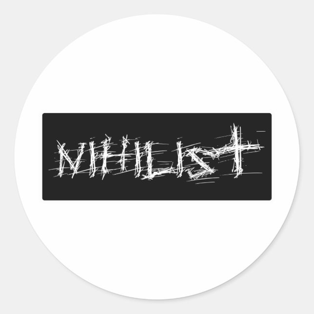 Nihilist Runt Klistermärke (Framsida)