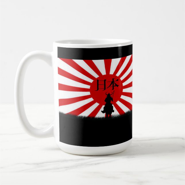 Nihon Flagga of Japan Samurai Patriotic Mugg Serie (Vänster)