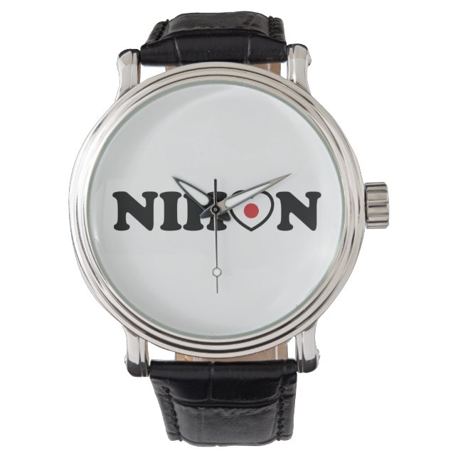 Nihon Kärlek Heart Flagga Armbandsur (Framsida)