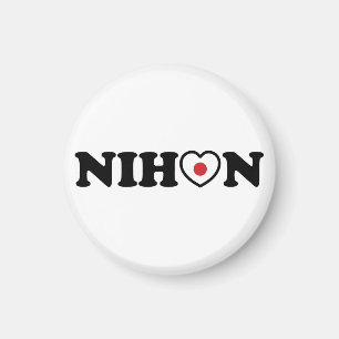 Nihon Kärlek Heart Flagga Magnet