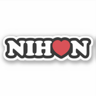 Nihon Kärlek Heart Sticker Klistermärken