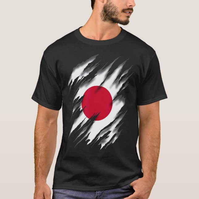 Nihon Koku Nippon Koku Japanskt Flagga Japan T Shirt (Framsida)