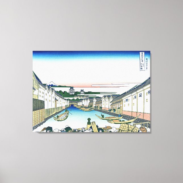 Nihonbashi Bridge i Edo Canvastryck (Framsida)