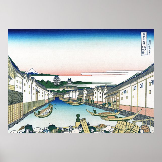 Nihonbashi Bridge i Edo Poster (Framsidan)
