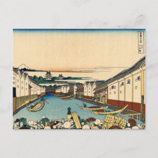 Nihonbashi-bron i Edo (av Hokusai) Vykort