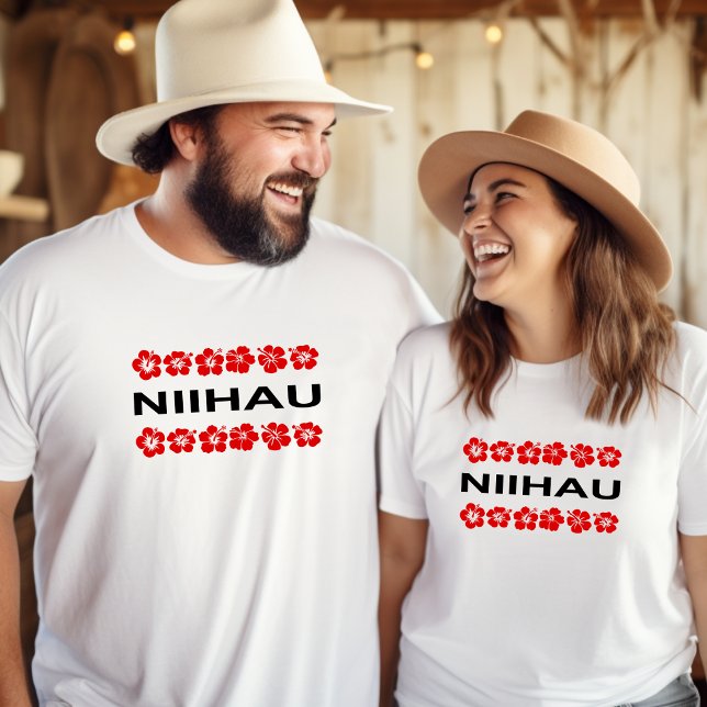 Niihau Aloha Flower Bands Light-Färg T Shirt (Skapare uppladdad)