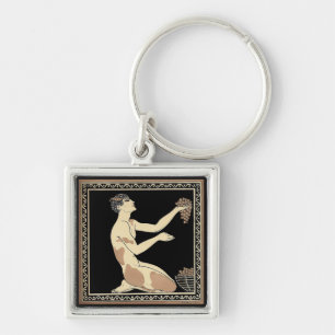 Nijinsky nr. 3, 1913 fyrkantig silverfärgad nyckelring