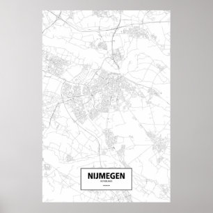 Nijmegen, Nederländerna (svart på vitt) Poster