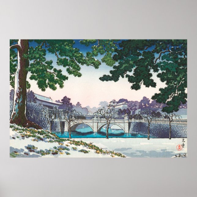 Nijubashi Bridge av Tsuchiya Koitsu Poster (Framsidan)