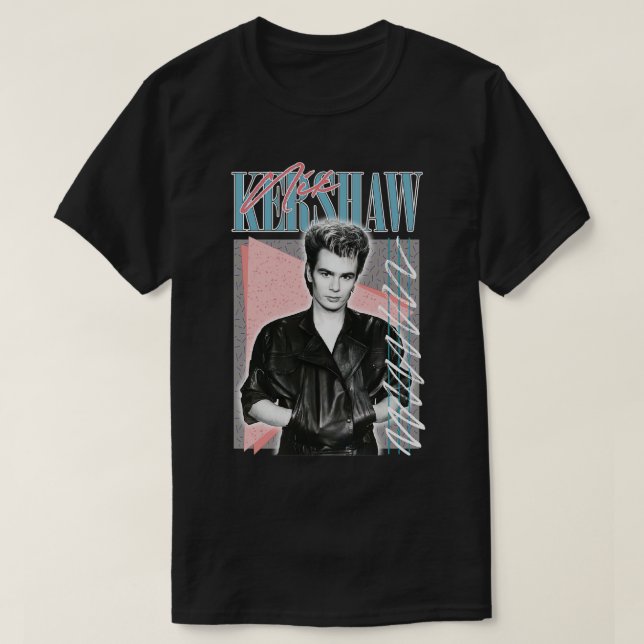 Nik Kershaw 80s Stil Retro Design T Shirt (Design framsida)
