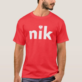 Nik Polsk efternamnsskjorta T Shirt