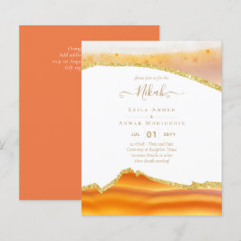 NIKAH - Agate Guld BUDGET Wedding bjudits in