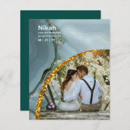 NIKAH - Bröllop budgetagate Guld Teal PHOTO