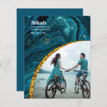 NIKAH - Bröllop budgetagate Guld Teal PHOTO