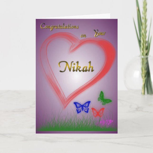 Nikah-Bröllop Kort (Framsida)