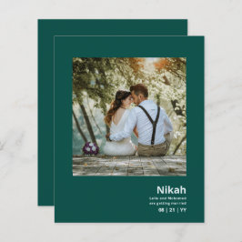 NIKAH - Bröllopsbudget Agat Guld Teal FOTO