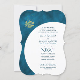 Nikah Bröllopsinbjudans | Islamiska Walimah Modern Inbjudningar
