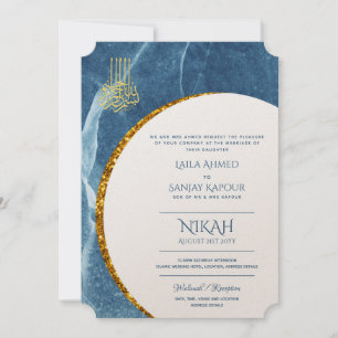 Nikah Bröllopsinbjudans Islamiska Walimah Modern Inbjudningar