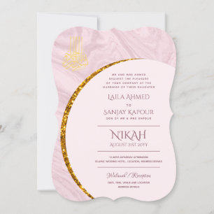 Nikah Bröllopsinbjudans Islamiska Walimah Modern Inbjudningar