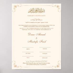Nikah Certificate Poster