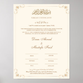 Nikah Certificate Poster