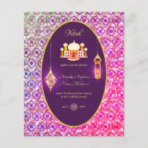 NIKAH - inbjudan till Lila-bröllop i Ornate Mosque