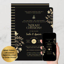 Nikah - Modern islamisk bröllopsinbjudan