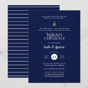 Nikah - Modern islamisk bröllopsinbjudan Inbjudningar