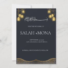 NIKAH,Muslim Bröllop,bismillah,arabisk islamisk Inbjudningar
