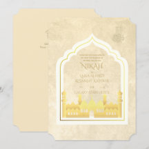 NIKAH - Ornate Islamic Mosque Guld Bröllop