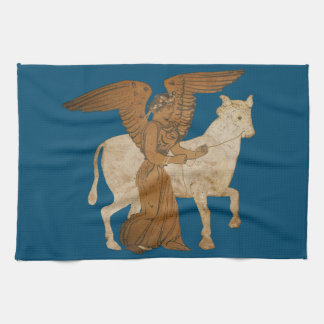 Nike och en tjur kökshandduk