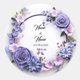 Nikkah bröllop-favoritklistermärken runt klistermärke