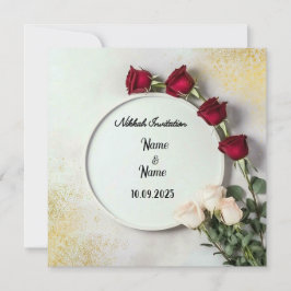 Nikkah bröllopsinbjudan inbjudningar