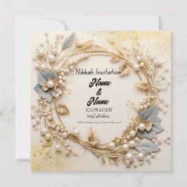 Nikkah bröllopsinbjudan inbjudningar