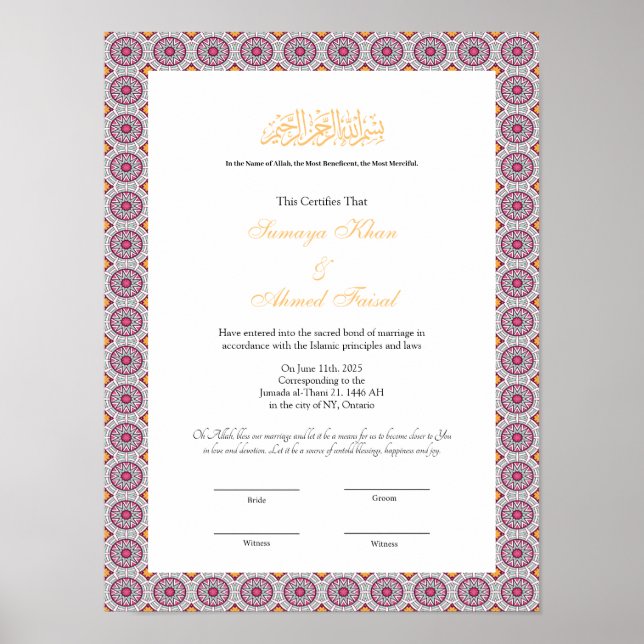 nikkah-certifikat poster (Framsidan)