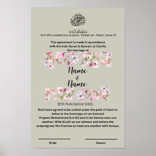 Nikkah-certifikat Poster