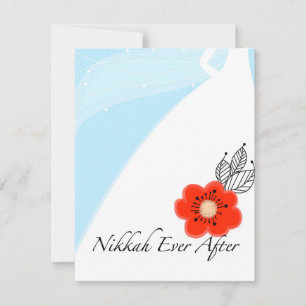 Nikkah Ever After Bröllopsinbjudningskort OSA Kort