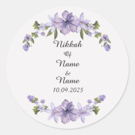 Nikkah förmånsetiketter  runt klistermärke