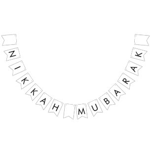 Nikkah Mubarak Pennant Bunting Banner Vimplar