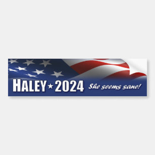 Nikki Haley 2024 - Hon verkar förnuftig Bildekal
