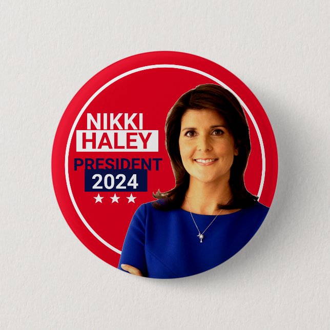 Nikki Haley 2024 Knapp (Framsida)