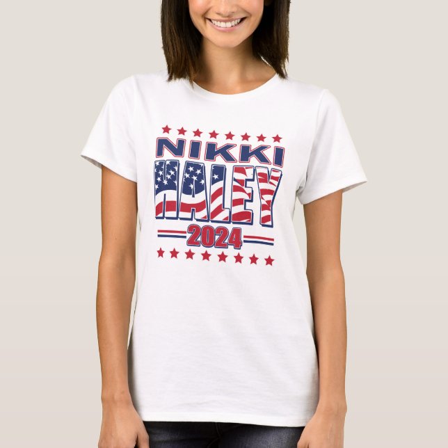 Nikki Haley 2024 T Shirt (Framsida)