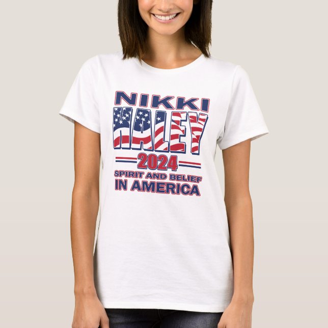 Nikki Haley 2024 T Shirt (Framsida)