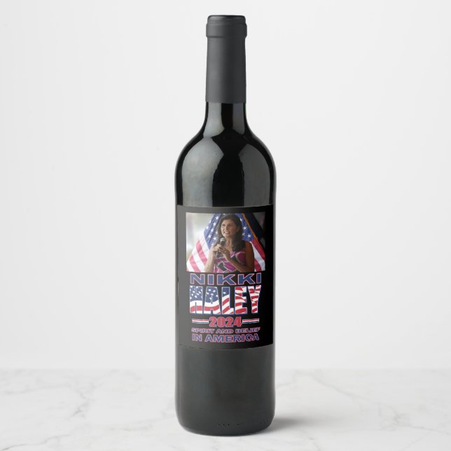 Nikki Haley - 2024 Vinflaska Etikett (Framsida)