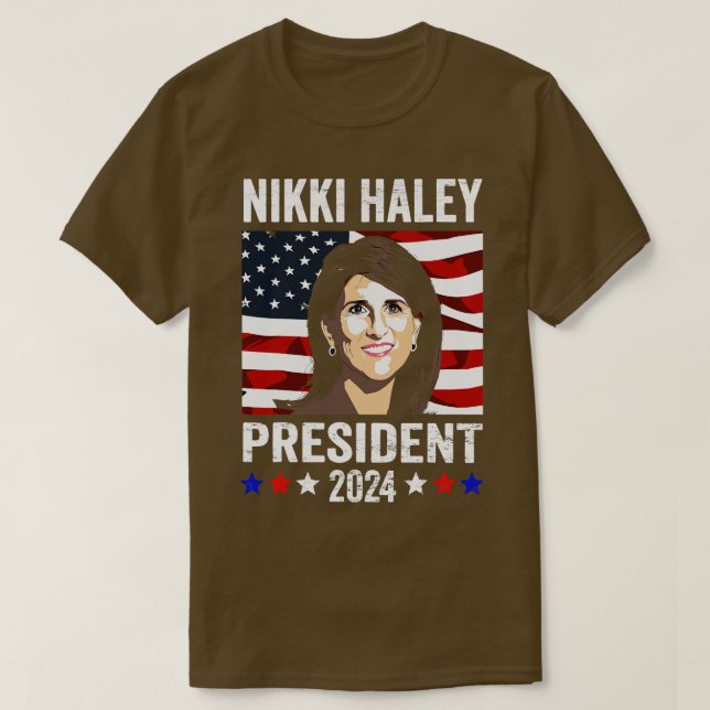 Nikki Haley för Nikki Haley 2024 Kampanj T Shirt (Design framsida)