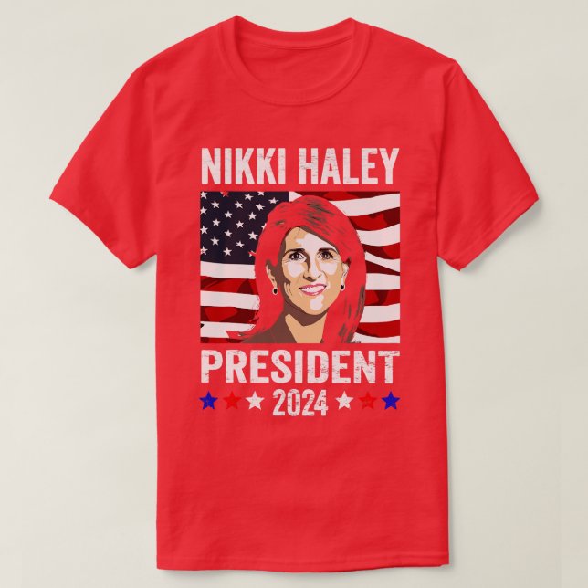 Nikki Haley för Nikki Haley 2024 Kampanj T Shirt (Design framsida)