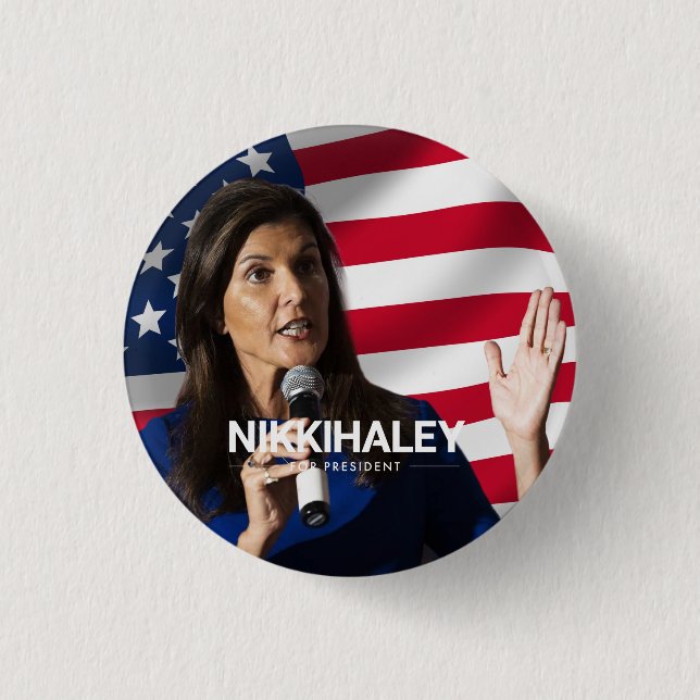 Nikki Haley för president 2024 Knapp (Framsida)