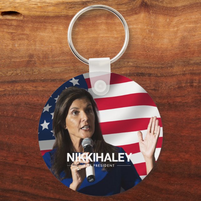 Nikki Haley för president 2024 Nyckelring (Framsida)