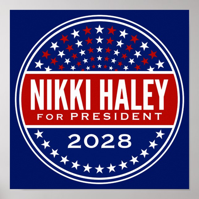 Nikki Haley som president 2028 Poster (Framsidan)